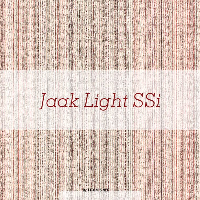 Jaak Light SSi example